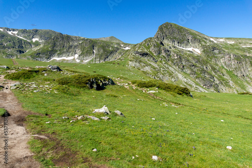 Amazing Landscape of Rila Mountain near The Seven Rila Lakes, Bulgaria