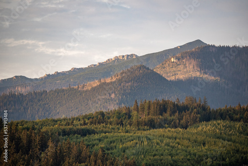 sunset over the mountains