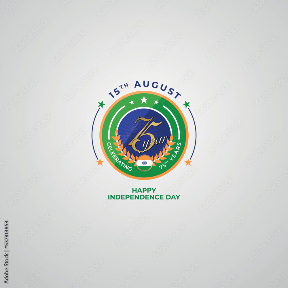 75 year Happy independence day India Vector Template Design Illustration design. 75 year Happy independence day India Vector Template Design Illustration design.