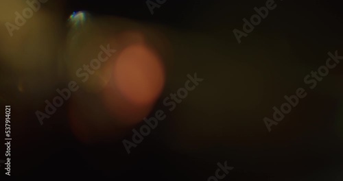 lens flares and lights of natural anamorphic lens