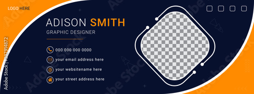 Business vector email signature design template design, minimal, creative signature design personal corporate email banner templates for social media cover or web