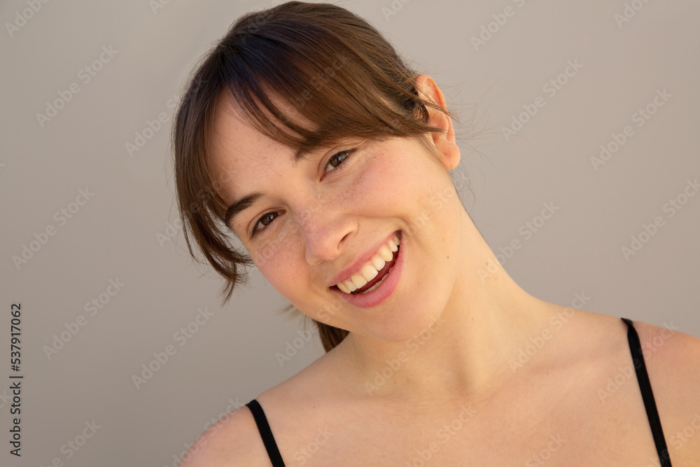 Woman with natural, casual look Woman with natural, casual look