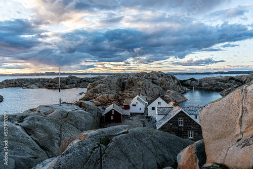 Svenner lighthouse on the coast of Norway photo