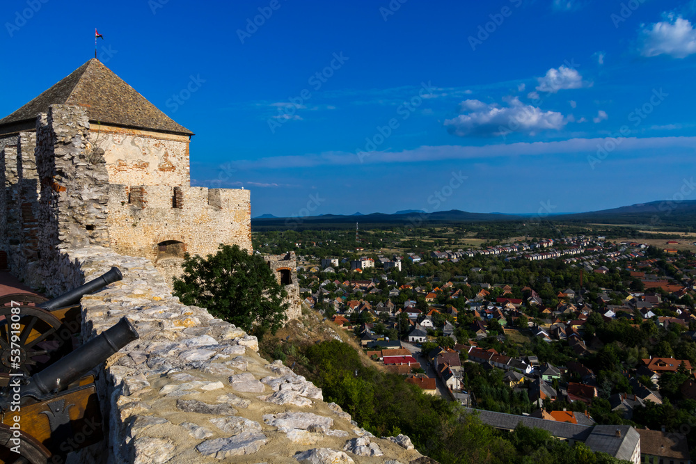 Panorama view from the fortress of Sumeg