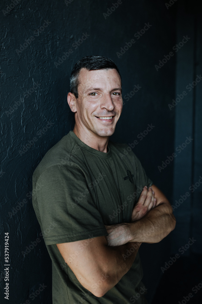Portrait of man in gym Portrait of man in gym