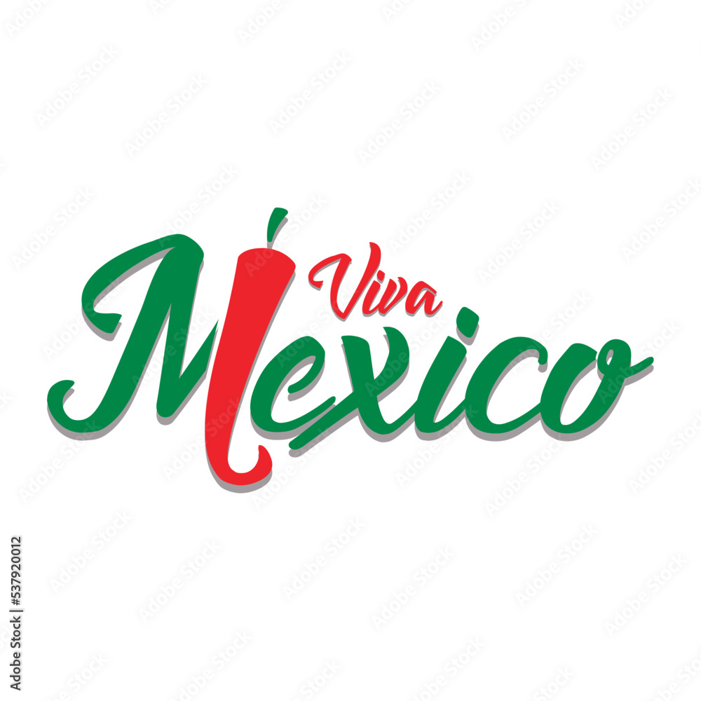 Isolated viva mexico message lettering Vector Isolated viva mexico message lettering Vector