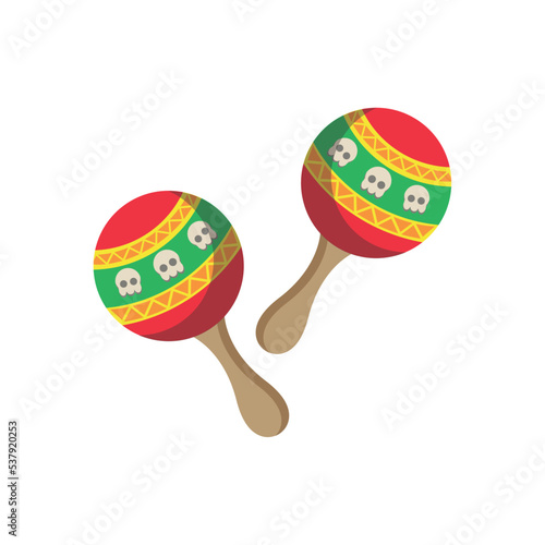 Isolated pair of maracas icon Vector