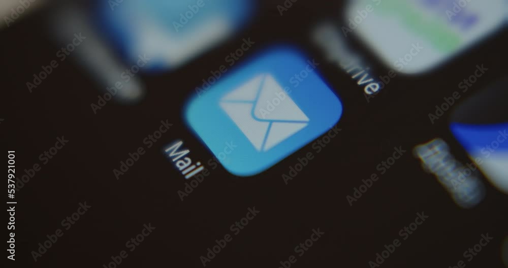 E-Mail Message Icon Notification no mail On Smart Phone Device. E-Mail Message Icon Notification no mail On Smart Phone Device.