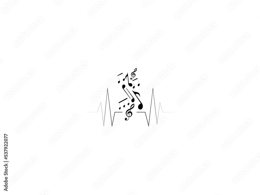 Obraz premium Vector song beats illustration.