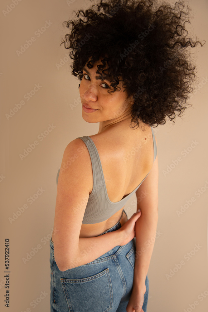 Woman's back portrait Woman's back portrait