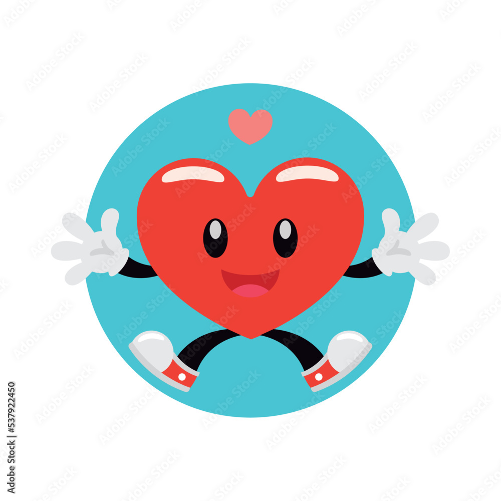 Isolated heart shape cartoon Valentine day icon Vector Isolated heart shape cartoon Valentine day icon Vector