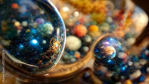 Macro concept of 2 universes colling together to create our big bang photo