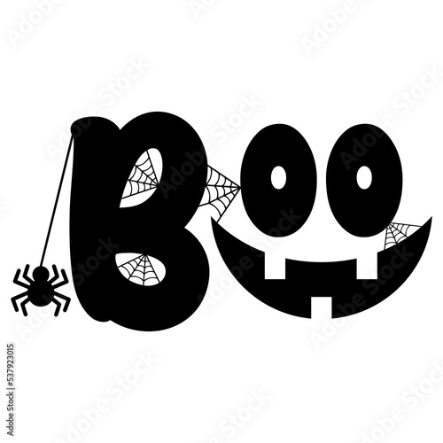 Boo Face. Cute Halloween design.