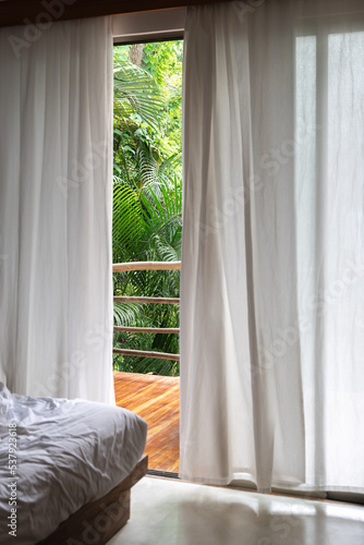 Morning bedroom view in Costa Rica photo