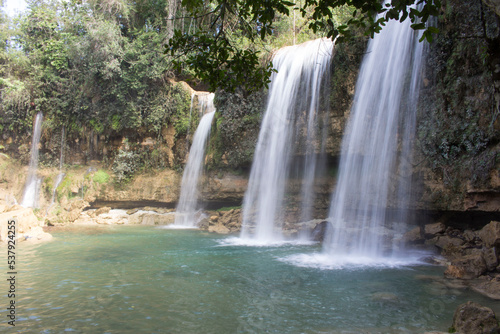 waterfall in the forest photo