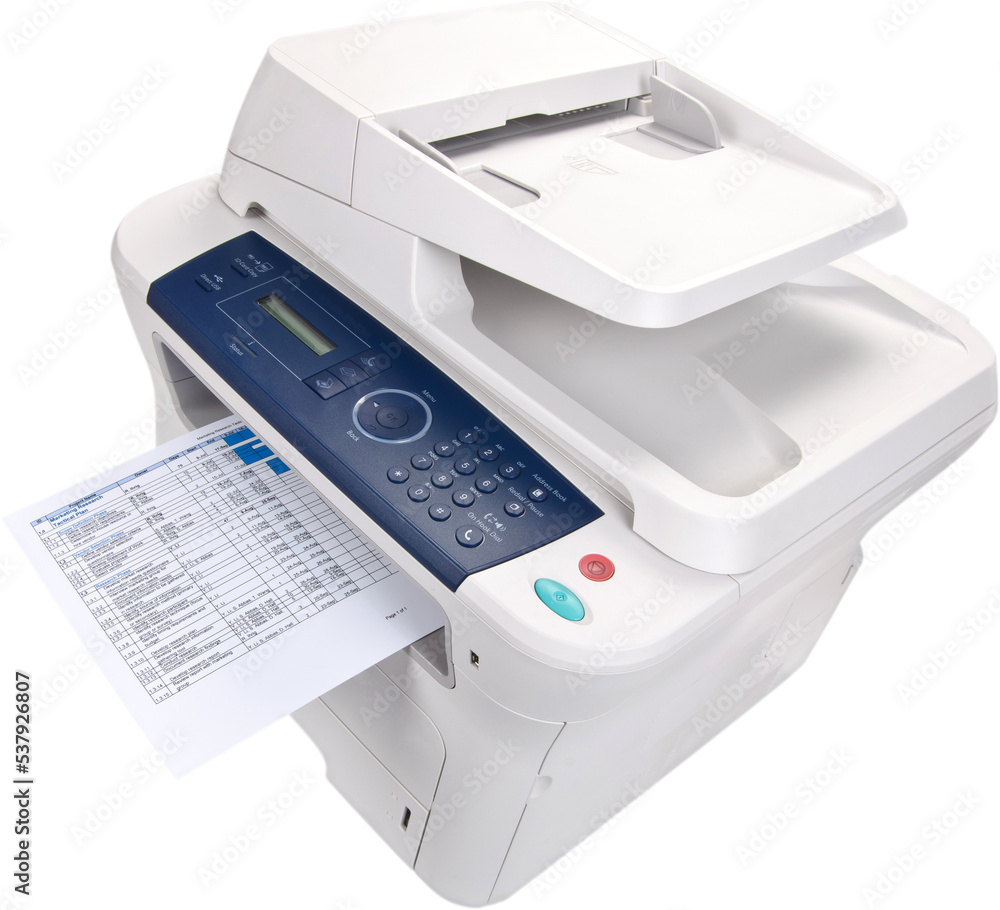 Printer with Scaner and Fax - Isolated Printer with Scaner and Fax - Isolated