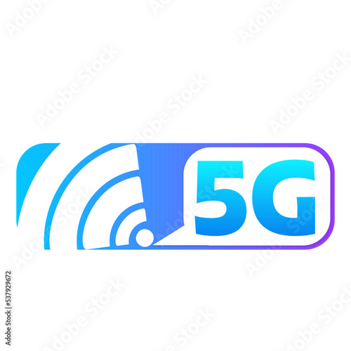 5G Vector Icon. 5th Generation Wireless Internet Network Connection Information Technology Illustration