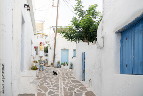 Typical Street In Greece Islands photo