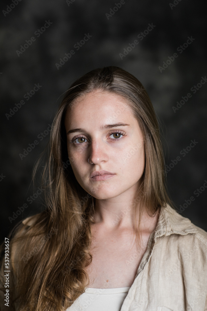 Portrait Of Girl In Studio Portrait Of Girl In Studio