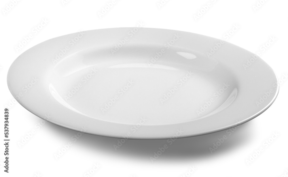 White dish isolate on white White dish isolate on white