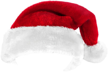 Santa Claus red hat isolated on white background