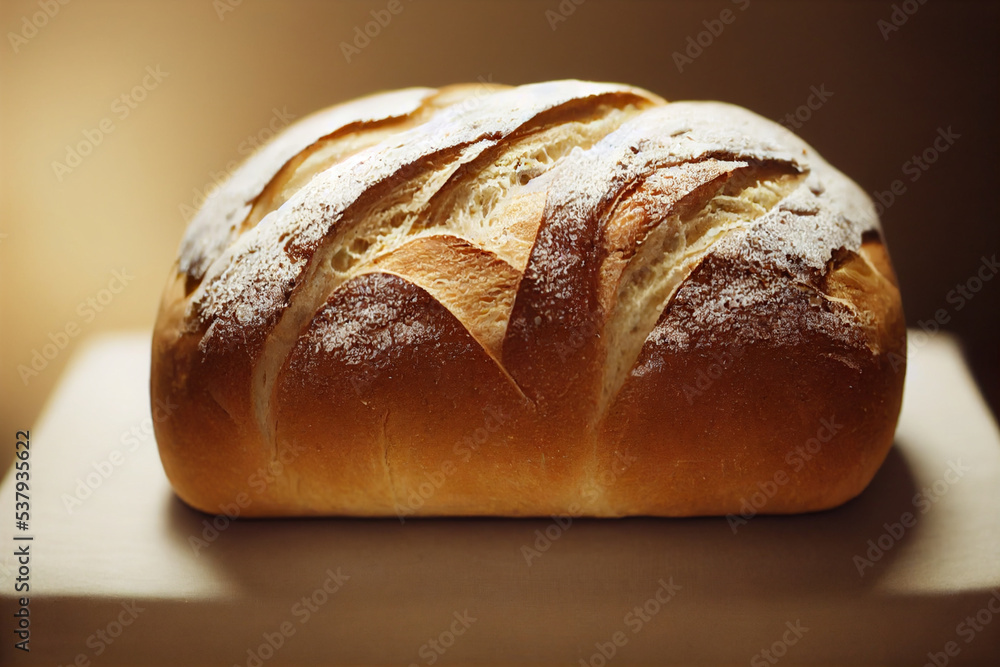 loaf of bread on wooden table