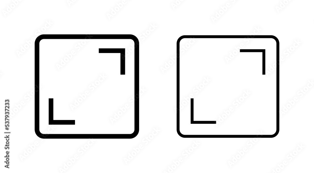Fullscreen Icon vector for web and mobile app. Expand to full screen sign and symbol. Arrows symbol Fullscreen Icon vector for web and mobile app. Expand to full screen sign and symbol. Arrows symbol