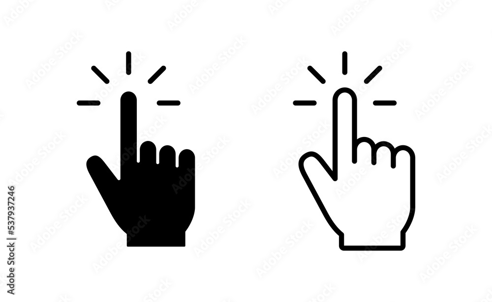 Hand cursor icon vector for web and mobile app. cursor sign and symbol. hand cursor icon clik Hand cursor icon vector for web and mobile app. cursor sign and symbol. hand cursor icon clik