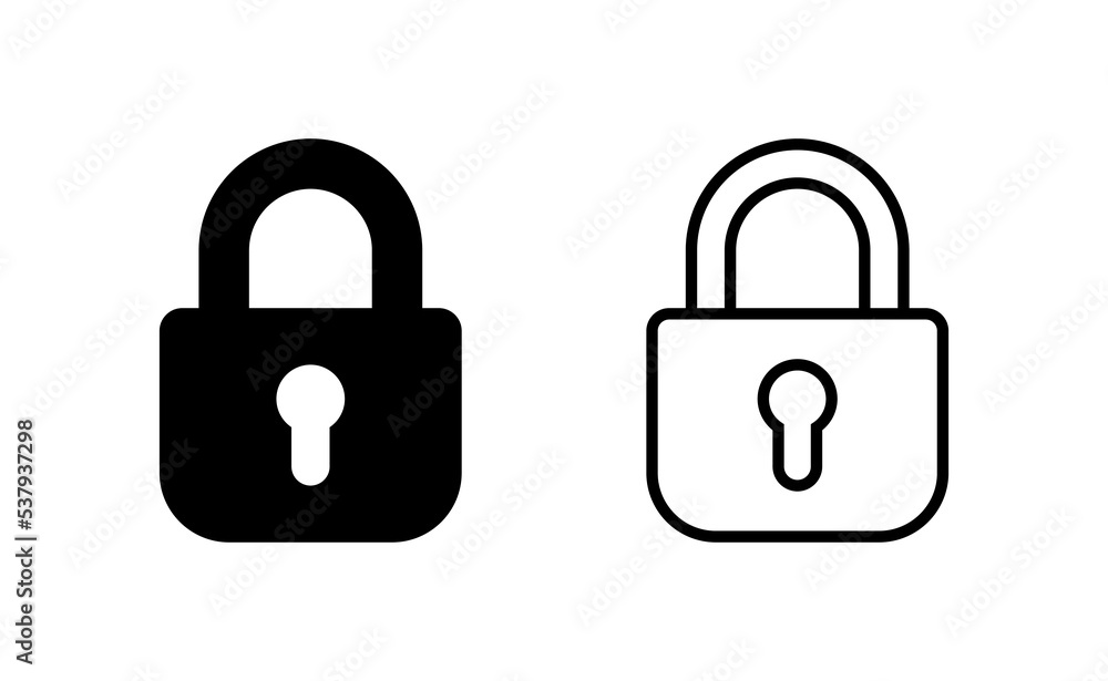 Lock icon vector for web and mobile app. Padlock sign and symbol. Encryption icon. Security symbol Lock icon vector for web and mobile app. Padlock sign and symbol. Encryption icon. Security symbol