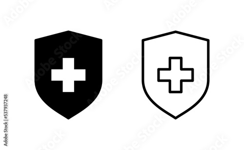 Health insurance icon vector for web and mobile app. Insurance document sign and symbol