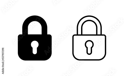 Lock icon vector for web and mobile app. Padlock sign and symbol. Encryption icon. Security symbol