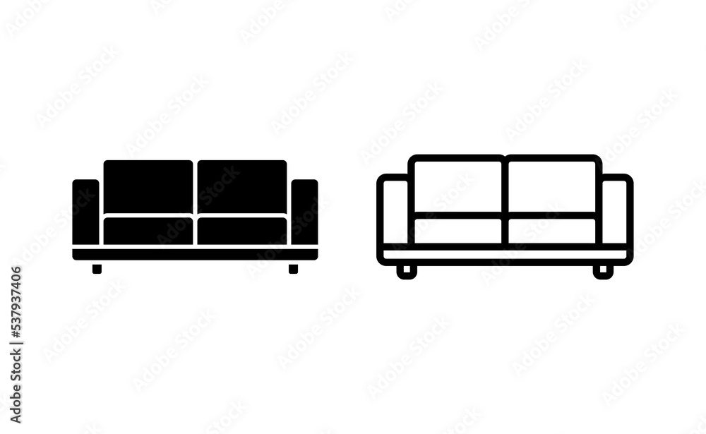 Sofa icon vector for web and mobile app. sofa sign and symbol. furniture icon Sofa icon vector for web and mobile app. sofa sign and symbol. furniture icon