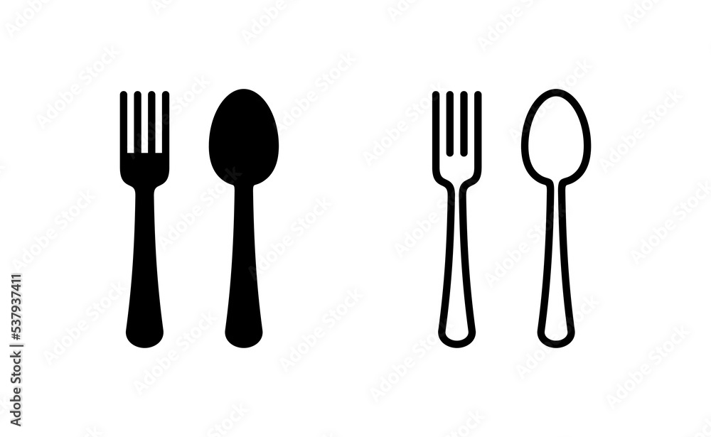 spoon and fork icon vector for web and mobile app. spoon, fork and knife icon vector. restaurant sign and symbol spoon and fork icon vector for web and mobile app. spoon, fork and knife icon vector. restaurant sign and symbol