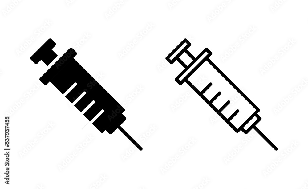 Syringe icon vector for web and mobile app. injection sign and symbol. vaccine icon Syringe icon vector for web and mobile app. injection sign and symbol. vaccine icon