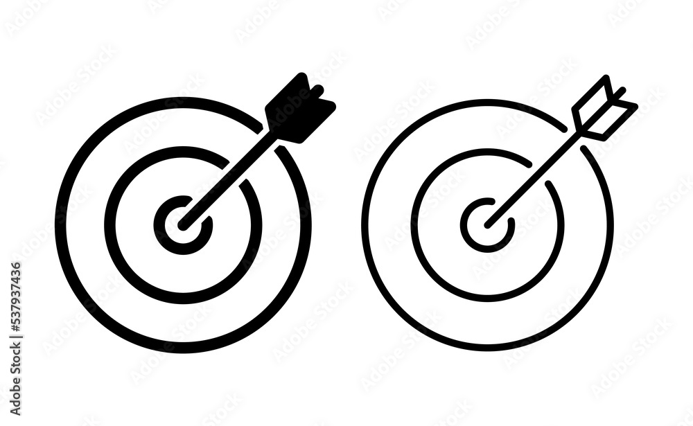 Target icon vector for web and mobile app. goal icon vector. target marketing sign and symbol Target icon vector for web and mobile app. goal icon vector. target marketing sign and symbol