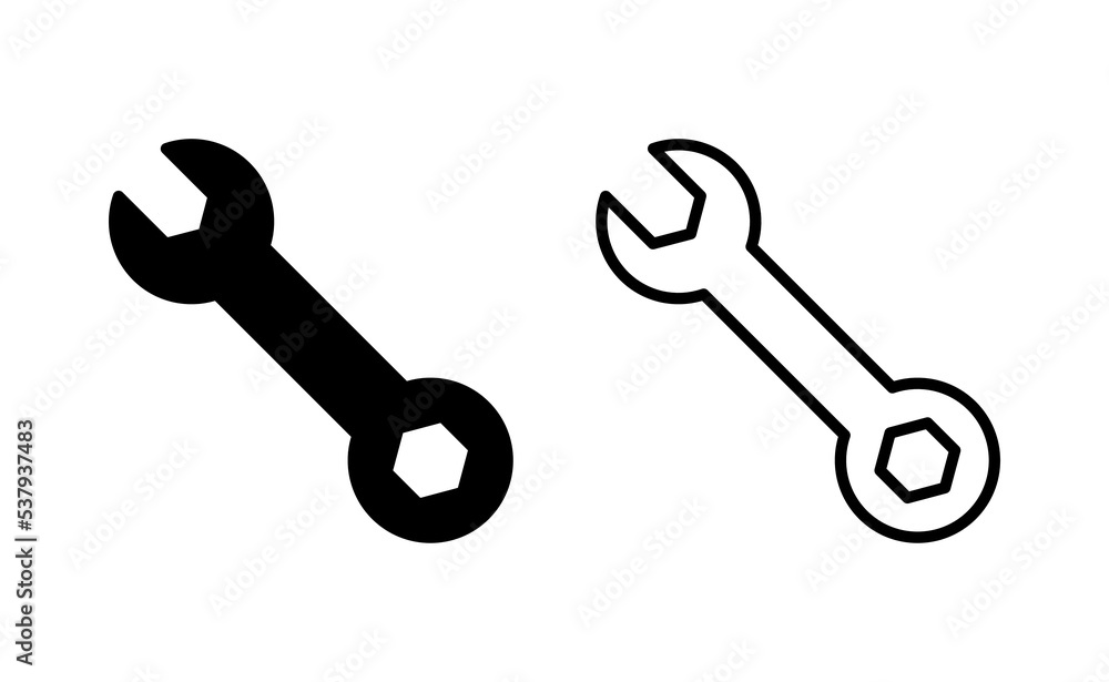 Wrench icon vector for web and mobile app. repair icon. tools sign and symbol Wrench icon vector for web and mobile app. repair icon. tools sign and symbol