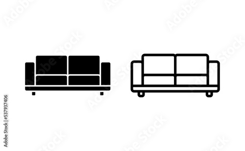 Sofa icon vector for web and mobile app. sofa sign and symbol. furniture icon © Lunaraa