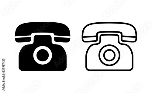 Telephone icon vector for web and mobile app. phone sign and symbol © Lunaraa