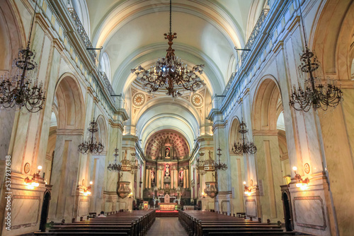 Montevideo Metropolitan Cathedral ornate altar interior  Uruguay