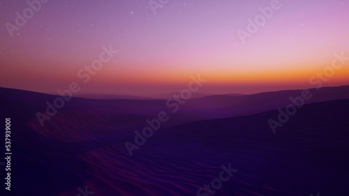 Early sunrise in the desert photo