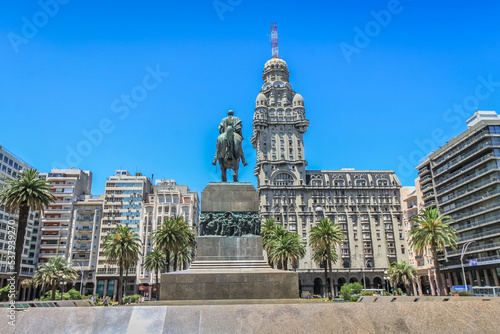 Independence square, Artigas Mausoleum and Salvo in Montevideo, Uruguay