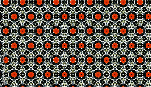 Hexagonal colorful design pattern