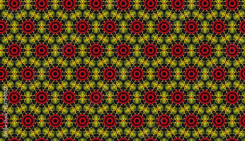 Hexagonal colorful design pattern