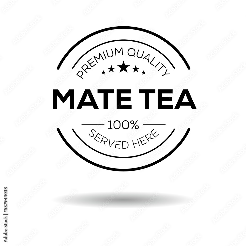 Obraz premium Creative (Mate tea) drink, Mate tea sticker, vector illustration.