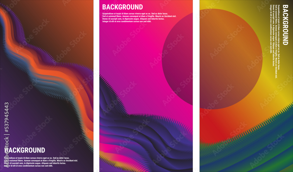 Abstract fluid and fluid shapes colorful gradient background for banner designs, brochures, social media, and more. Eps10