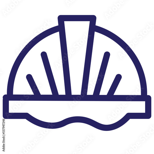 hard hat protection tools utencils worker icon