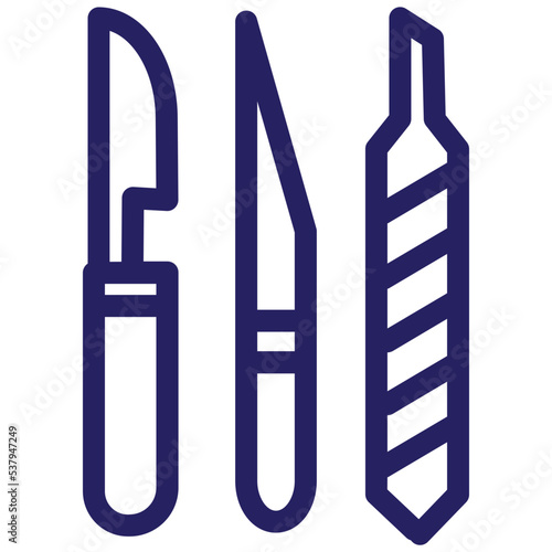 healthcare medical scalpel surgery tools utensils icon