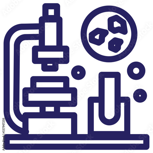 medical microscope observation science scientific tools icon