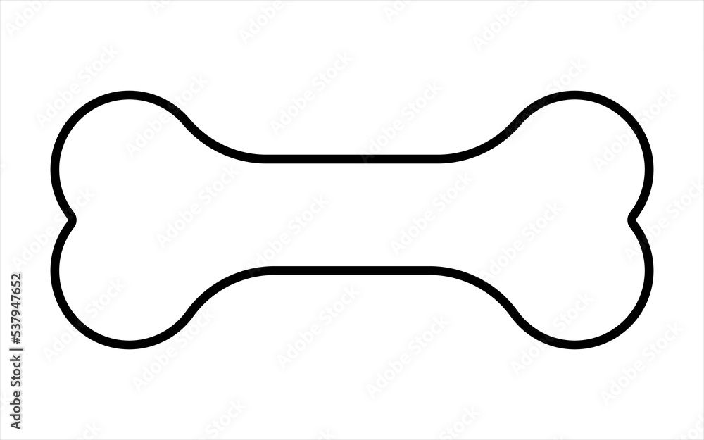 a cut out bone on a white background a cut out bone on a white background