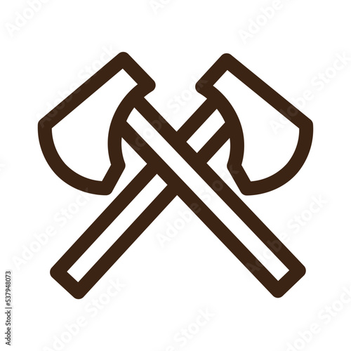 axe hatchet tool tools weapon wood icon